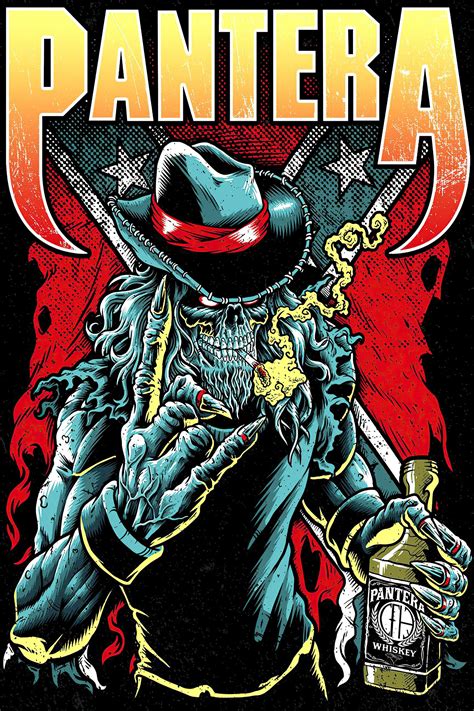 Pantera Cowboy From Hell Poster And Metal Art Etsy