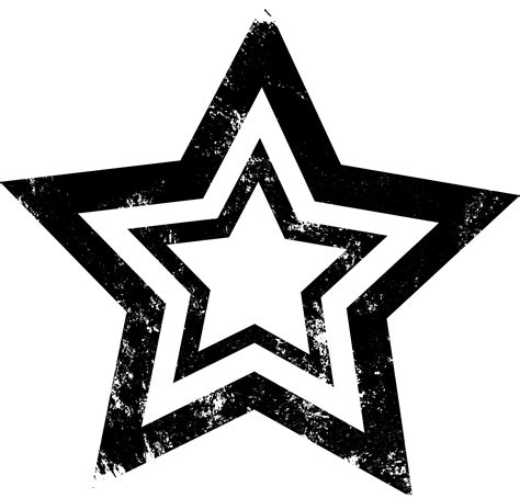 Logo Black Background White Font And Gold Star