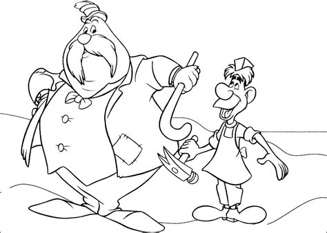 1) if you have javascript enabled you can click the print link in the top half of the page and it will automatically print the coloring page only and ignore the advertising and navigation at the top of the page. Coloring page - The Walrus and the Carpenter