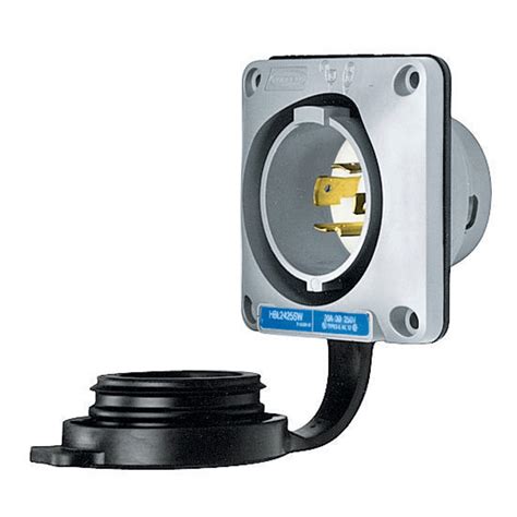 Hubbell Wiring Systems Hbl2423sw Twist Lock Watertight Safety Shroud