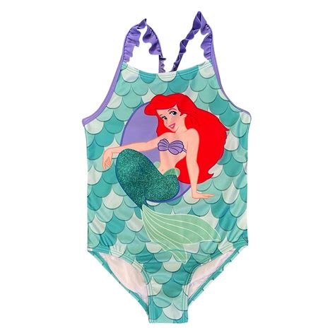 Ariel Girls Swimsuit The Little Mermaid One Piece Bathing Suit
