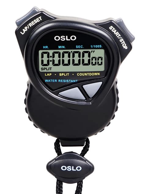 Oslo 1000w 87942 Twin Stopwatch With Countdown Timer Black