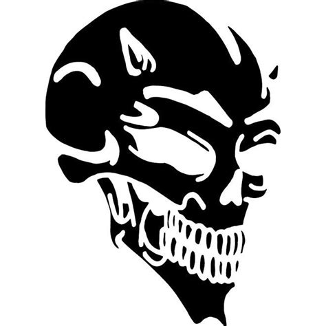 Devils Skull Silhouette Car Decal Sticker Gympie Stickers