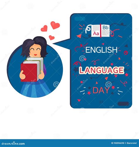 English Language Day Banner Stock Illustration Illustration Of Blue