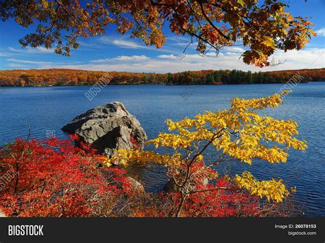 Autumn Mountain Lake Image And Photo Free Trial Bigstock