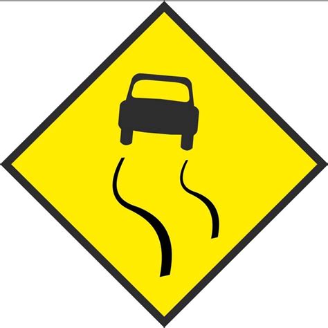 W 134 Slippery Road Road Warning Signs Ireland Pd Signs