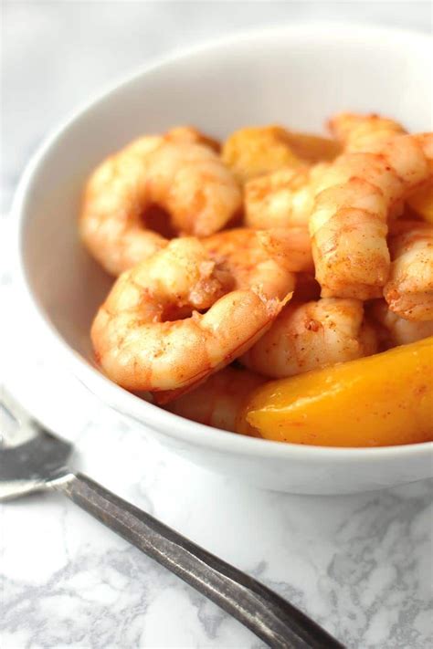 Quick And Easy Maple Glazed Peach Shrimp A Clean Plate Recipe Paleo Recipes Dinner Whole