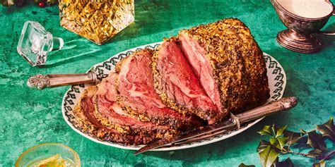 Place the rib roast in a large roasting pan, bone side down, and spread the mustard/herb rub thickly all over the surface. Dijon Mustard Prime Rib Recipe : Low Fodmap Standing Rib ...
