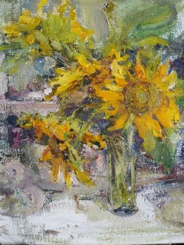 Daily Paintworks Sunflowers Original Fine Art For Sale Taisia