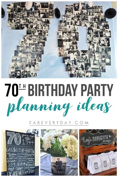 This is the date when the next line is drawn and the result of the years lived, and it is also one of the reasons and the opportunity to get together. Easy 70th birthday party ideas: Planning my Dad's ...