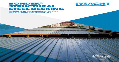 Bondek Structural Steel Decking Lysaght Manual For Bondek