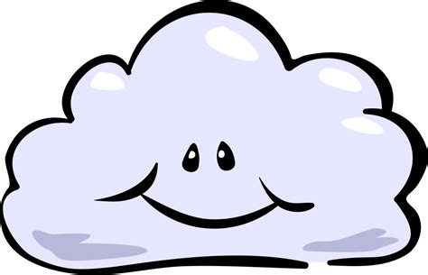 Download Vector Illustration Of Weather Forecast Happy Cloud Clip Art