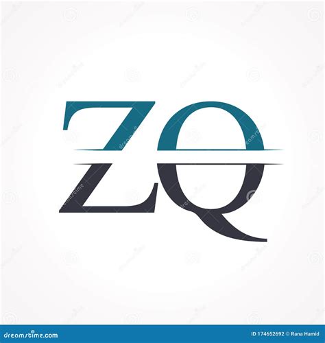 Initial Zq Logo Design Vector Template Creative Letter Zq Business