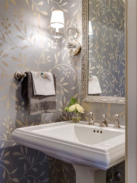 Powder rooms prove that you don't need size to have style. Best Traditional Powder Room with a Pedestal Sink Design ...