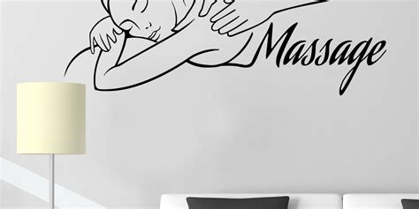 vinyl wall decal massage room spa woman relax beauty stickers unique g — wallstickers4you