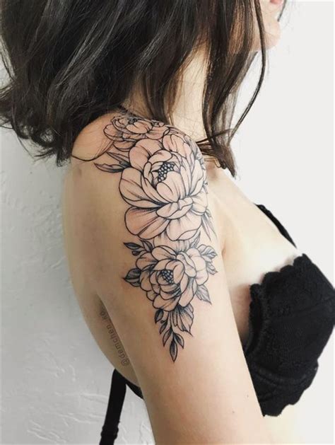 Gorgeous And Exclusive Shoulder Floral Tattoo Designs You Dream To Have