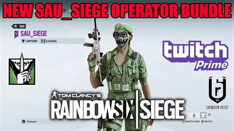 Twitch Prime Sausiege Operator Bundle Rainbow Six Siege Youtube