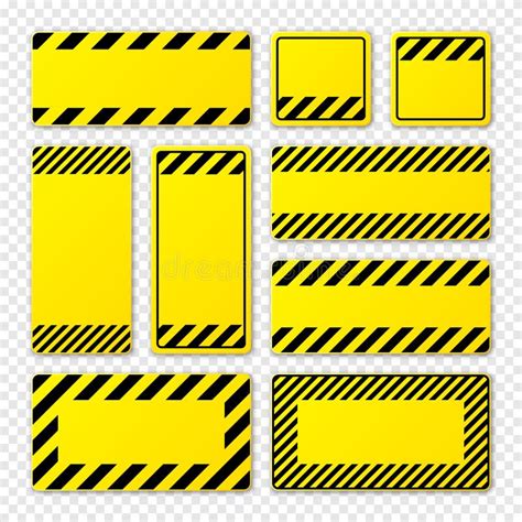 Blank Yellow Construction Signs Stock Illustrations 682 Blank Yellow