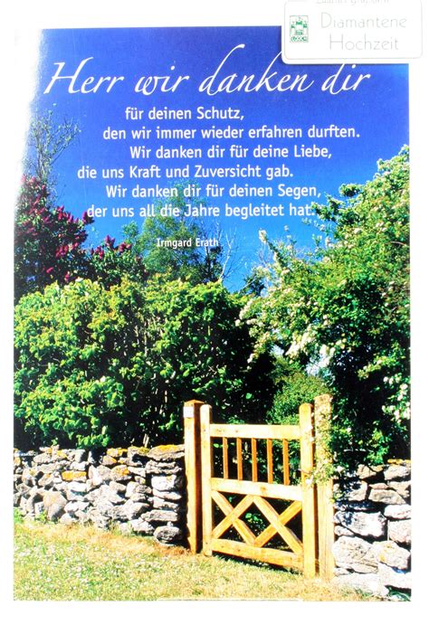 Ein paar weitere jubiläen haben wir nachfolgend aufgelistet. Christliche Sprüche Zur Diamantenen Hochzeit