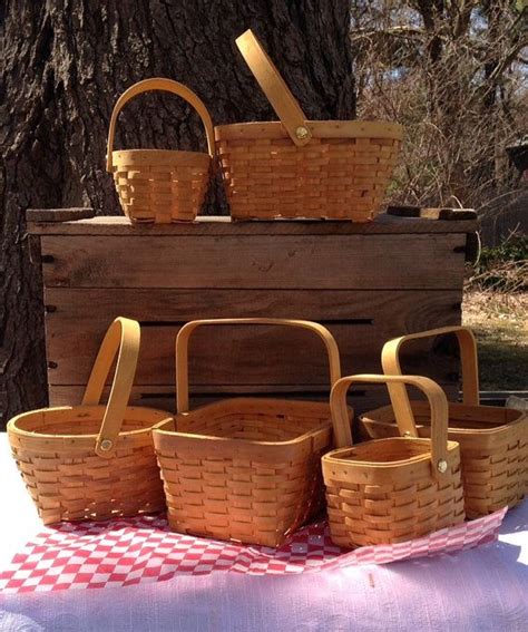 Picnic Baskets To Make Table Centerpieces Assorted Set Of 6 Etsy