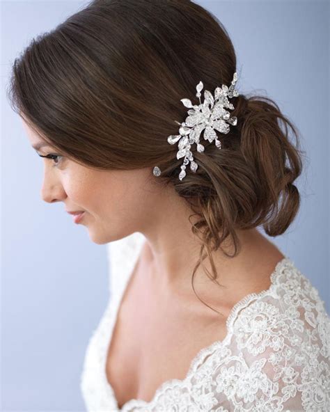 Crystal Floral Wedding Clip In 2019 Bridal Hair Accessories Short