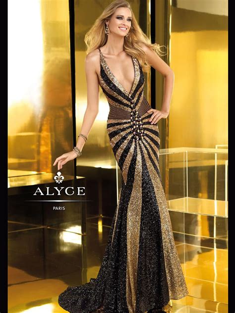 This Plunging Deep V Neckline Claudine Prom Dress 2211 Features A Black