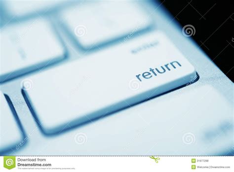Return Keyboard Button stock photo. Image of workstation - 31977298