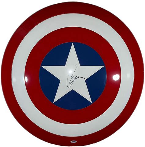 Chris Evans Signed Autographed Captain America Shield Marvel Avengers Psa Dna Autographia