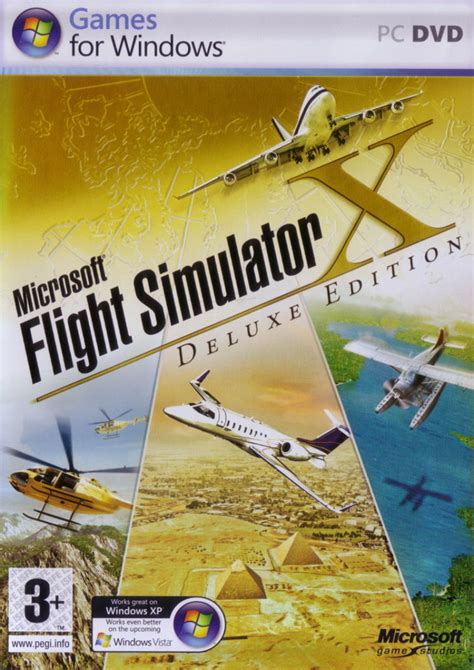 Microsoft Flight Simulator X Deluxe Edition 2006 Windows Box Cover