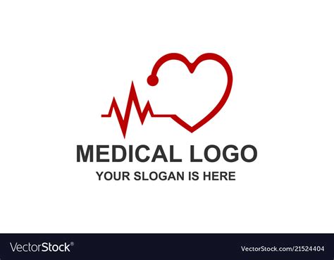 Medical Stethoscope Heart Pulse Logo Royalty Free Vector