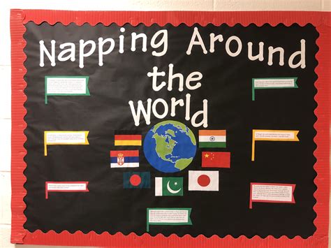 ra bulletin board napping around the world multicultural ra themes resident assistant
