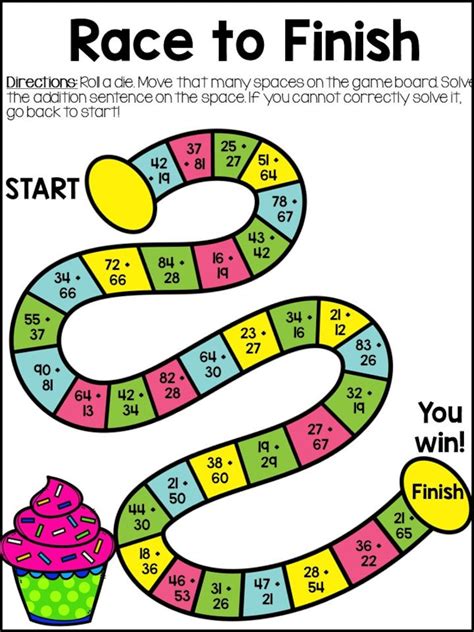 Second Grade Math Games Addition Subtraction Place Value Etsy Uk