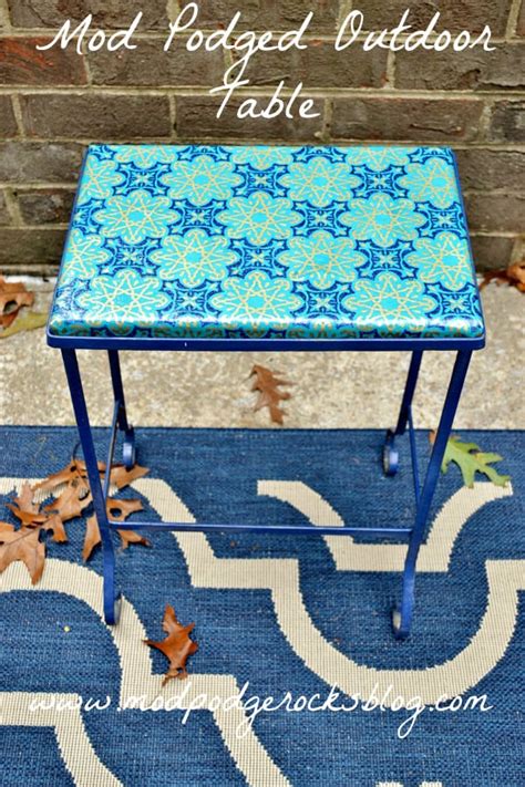 Check spelling or type a new query. Mod Podge Outdoor tabletop with wrapping paper - Mod Podge ...
