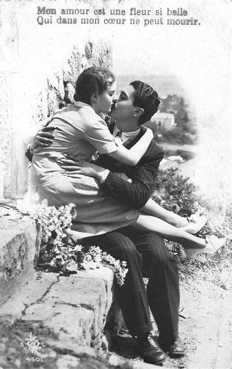 French Romantic Vintage Lovers Postcard Couple Real Photo Etsy Postcard Vintage Lover
