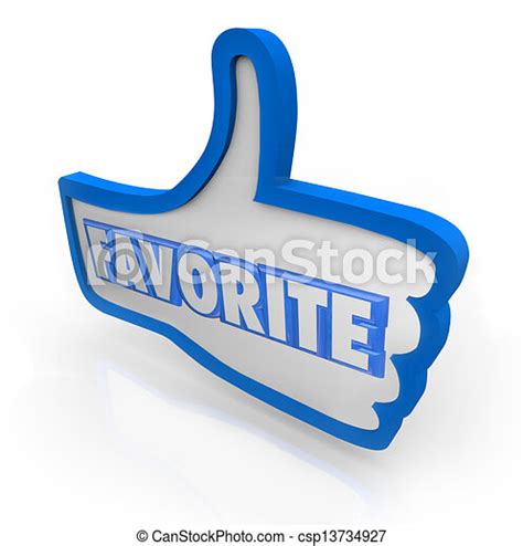 Favorite Word Blue Thumbs Up Social Media The Word Favorite In A Blue
