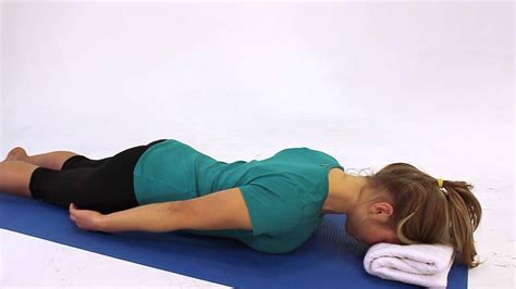 Scapular Retractions In Prone Lying With Hands Elevated 10 Reps Youtube