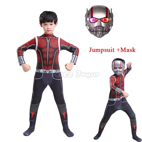 Boys Ant Man Cosplay Costume Superhero Zentai Bodysuit Suit Jumpsuits