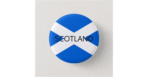 Scottish Flag Scotland Pinback Button Arc