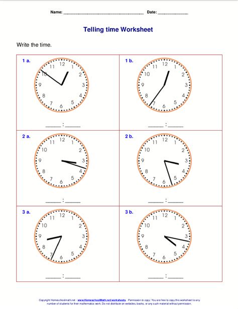 Third Grade Math Worksheets Clocks 350732 Worksheets Samples