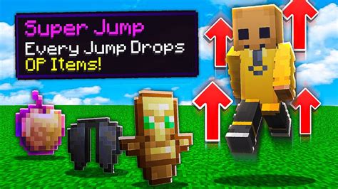Minecraft But Jumping Drops Op Items Youtube