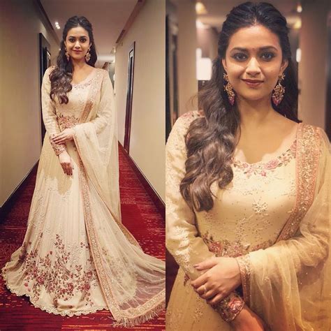 Actress Keerthi Suresh Shows Us How To Style Our Salwars Right In 2020 Indian Wedding Outfits