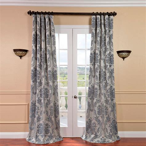 Exclusive Fabrics And Furnishings Magdelena Silver And Blue Faux Silk