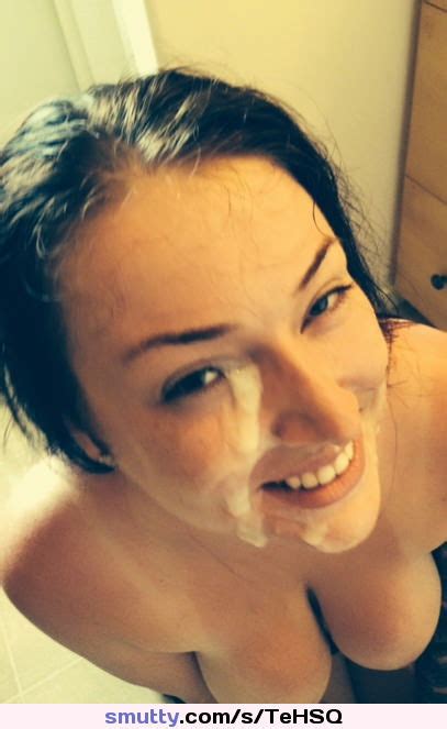 Teen Self Shot Facial - Amateur Brunette Cum Facial Selfie | My XXX Hot Girl