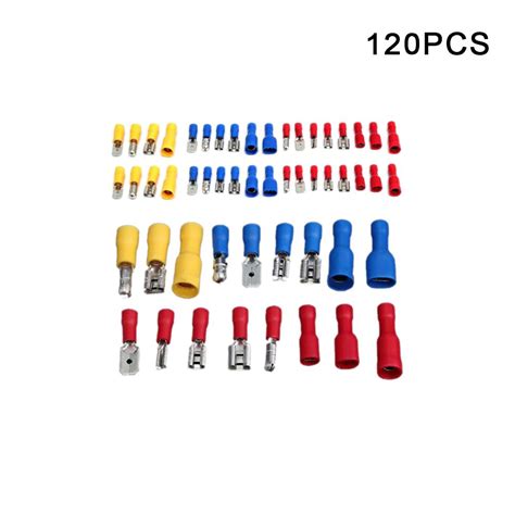 Buy 120pcs Assorted Insulated Electrical Crimp Connector Wire Terminals