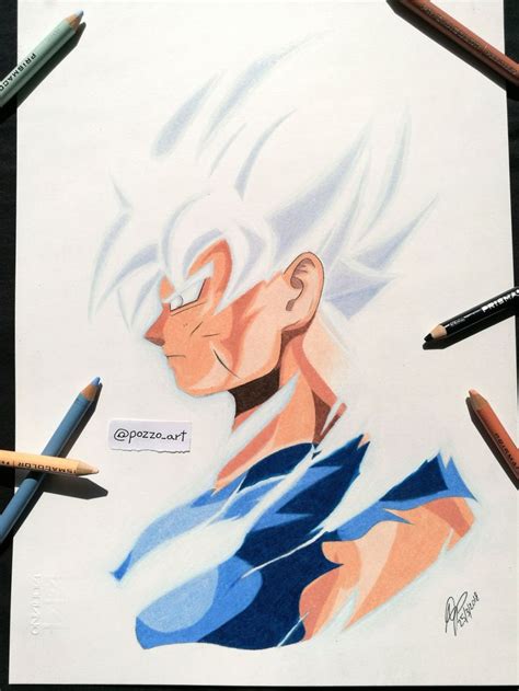 Goku Mastered Ultra Instinct Drawing By Pozzoart On Instagram