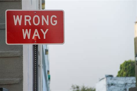 Free Stock Photo Of Red Wrong Way Sign
