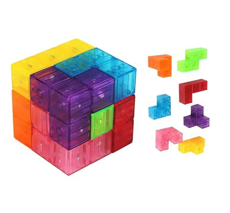 Yj Cubo Soma Magnético Tetris Transparente Soma Con Imanes Tienda