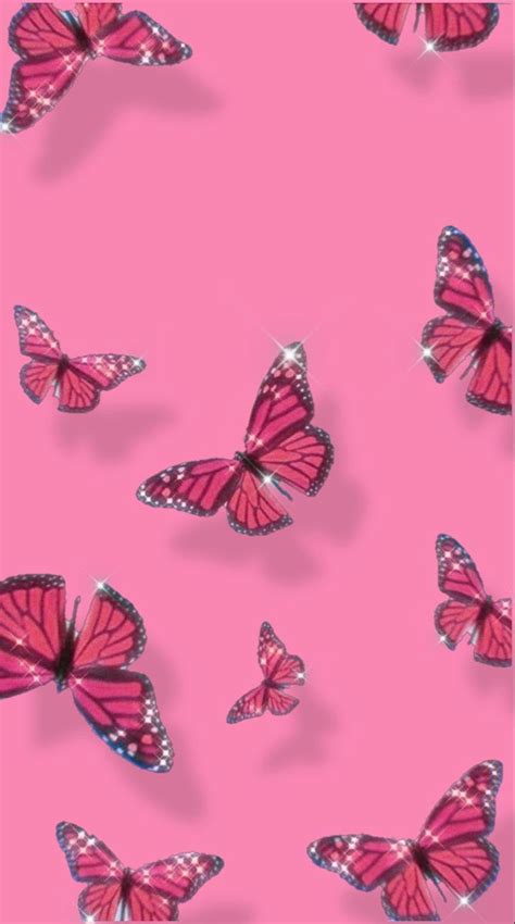 Cute Aesthetic Pink Butterfly Wallpapers Wallpaper Cave In 2021
