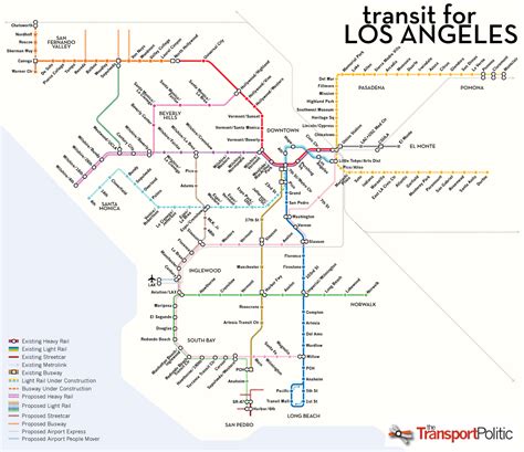 La Rail Map The Transport Politic