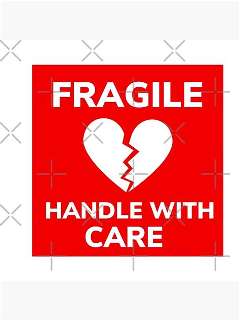 Fragile Handle With Care Broken Heart Poster For Sale By Moonam